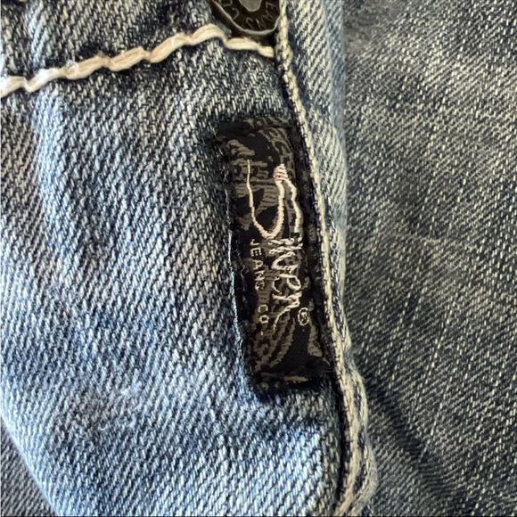 Silver Jean Co Zac Baggy Jeans Mens W38L30 Blue White Washed Denim Leg Loose - Picture 6 of 7